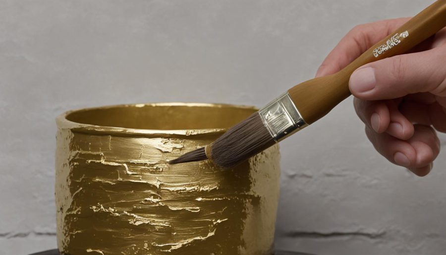 malowanie styropianu na złoto
